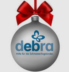 Weichnachtskugel mit debra-Logo